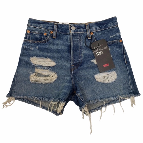 Levi's Premium High Rise Wedgie Jean Shorts NWT
